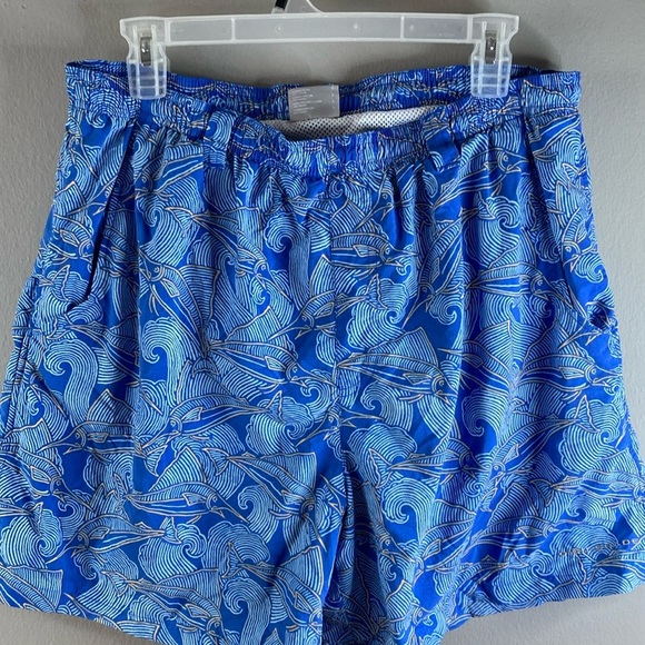 Columbia Blue Swim Trunks Quick-Dry Elastic Waist - Picture 1 of 10